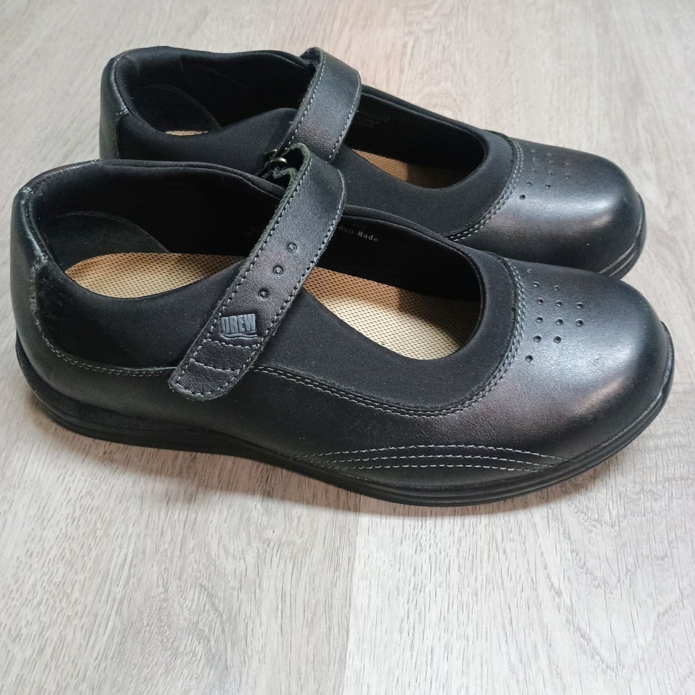 DREW Orthopedic Black Women's Mary Jane Hook Loop Comfort Shoe Size 8 WW Wide
